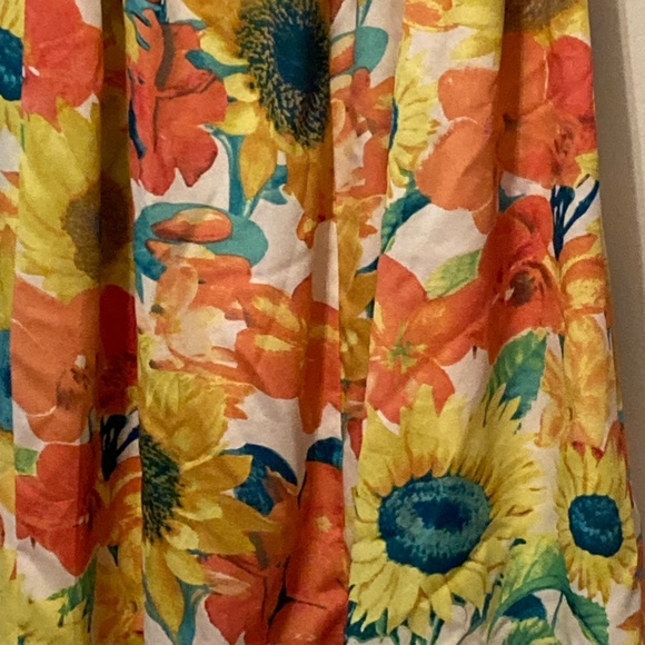 J.Taylor sz 10 Sunflower Multi Floral Print Sleeveless Dress NWT - Picture 5 of 14